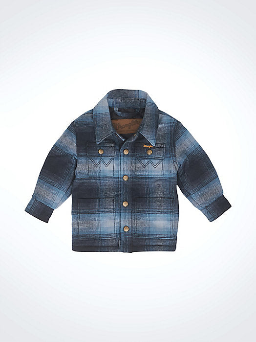 LITTLE BOY'S WRANGLER QUILT LINED FLANNEL SHIRT JACKET