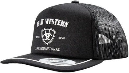 ARIAT MEN’S BLACK FOAM PRINTED LOGO CAP - A300089001