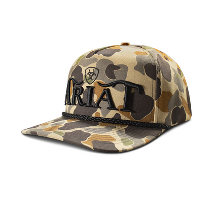 ARIAT SNAPBACK CAMO EMBROIDERED CAP- A300094708