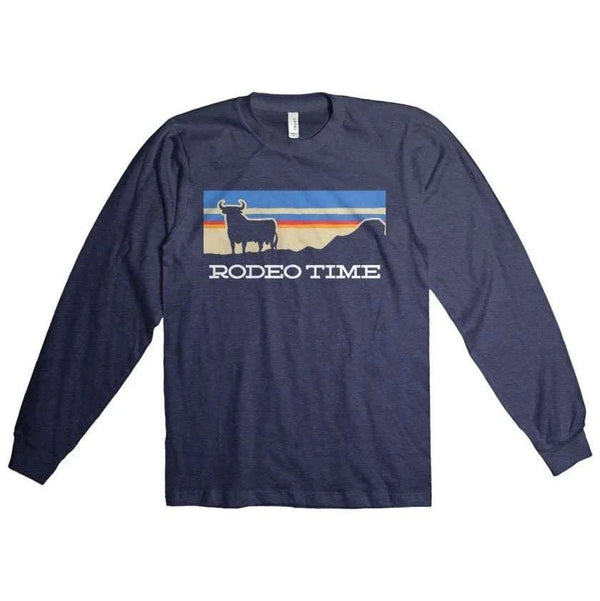 CAMISETA DE LONA CON LOGO "RODEO TIME"/ AZUL