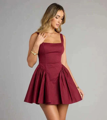 El vestido vintage Rojo/Azul Infinito YD5026