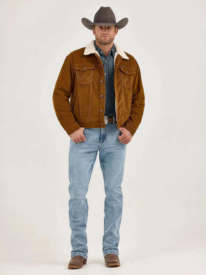 CHAQUETA DE PANA CON FORRO SHERPA COWBOY CUT WRANGLER PARA HOMBRE 112367603