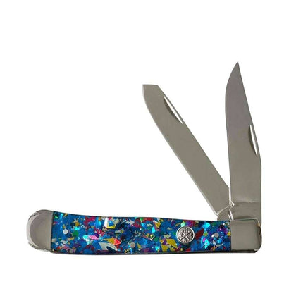 CUCHILLO AZUL BRILLANTE DE WHISKEY BENT