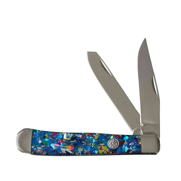 CUCHILLO AZUL BRILLANTE DE WHISKEY BENT