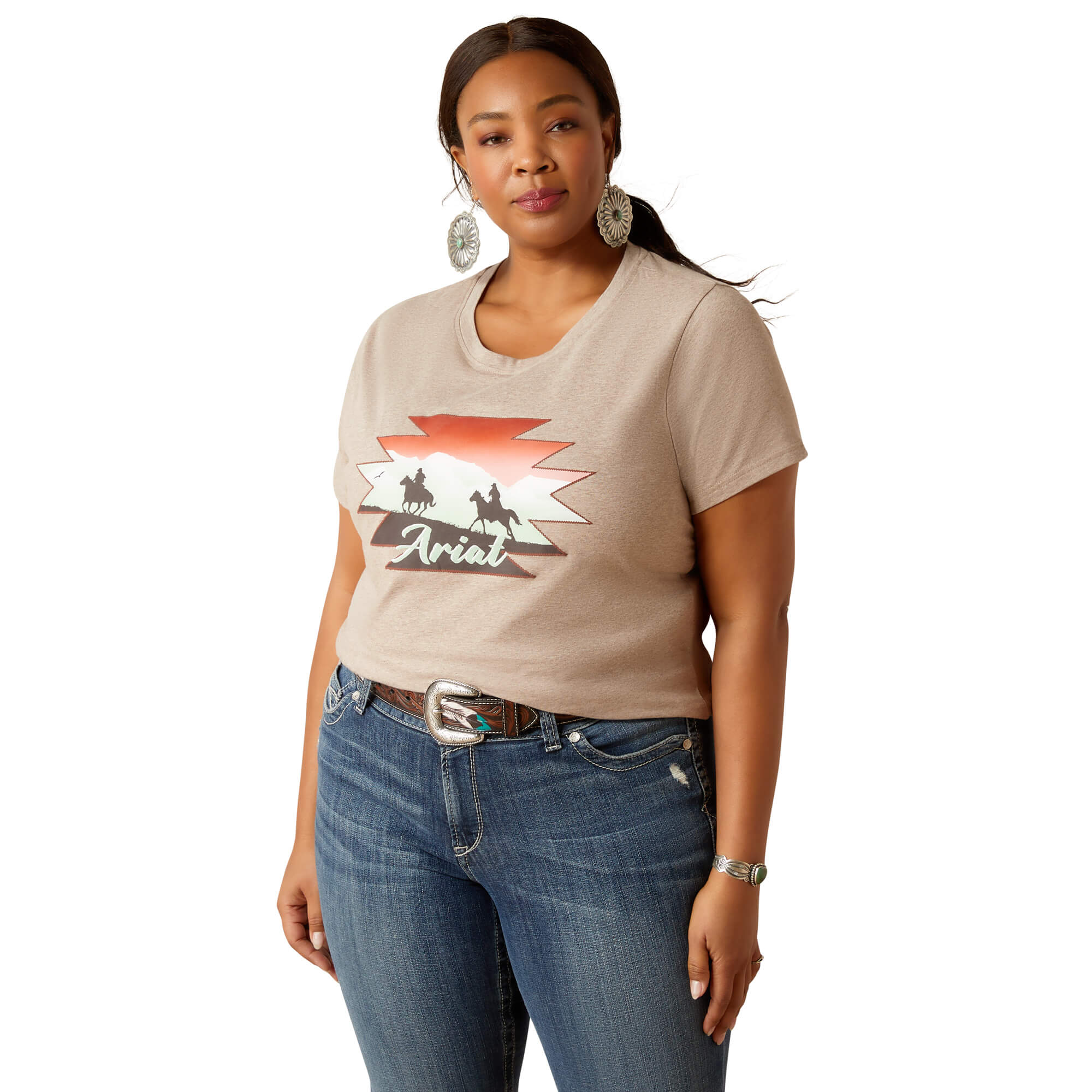 ARIAT WOMENS- ADVENTURE TEE SS TSHRT- 10045094