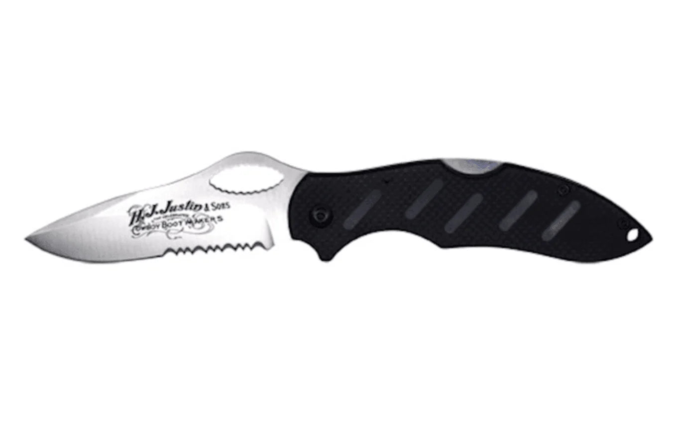 JUSTIN BLACK TEXTURED KNIFE