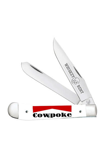 WHISKEY BENT WHITE /RED COWPOKE KNIFE