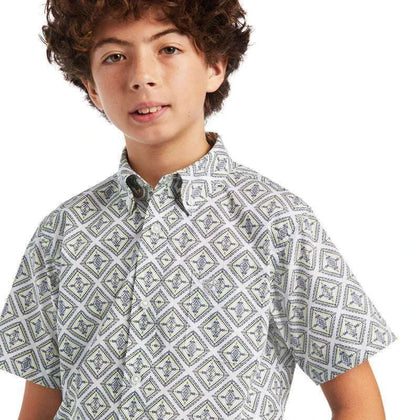ARIAT CAMISA NIÑOS/ BAYLOR CLASSC BLANCO- 10040733