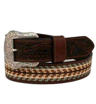 Cinturón vaquero Nocona para hombre verde menta - N210005302