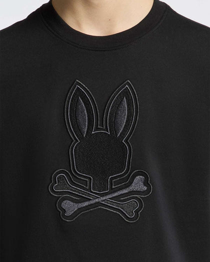 PSYCHO BUNNY KIDS NEW CASTLE EMB GRAPHIC TEE BLACK B0U415F200
