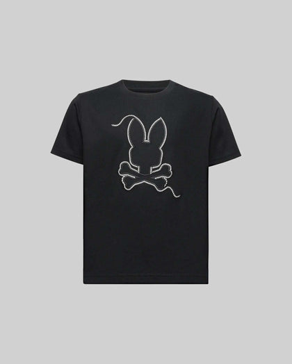 PSYCHO BUNNY KIDS CYRUS GRAPHIC TEE BLACK KT0200047