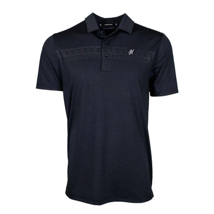 CAMISETA DE HOMBRE HOOEY DE MANGA CORTA TIPO POLO "THE WEEKENDER" NEGRA HP001BK