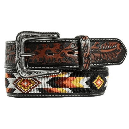 Cinturón vaquero Nocona para hombre, rojo y amarillo azteca - N210006697