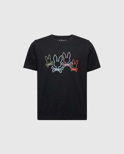 PSYCHO BUNNY KIDS SILVERDALE GRAPHIC TEE BLACK B0U499F200