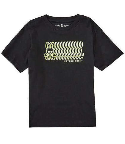 PSYCHO BUNNY KIDS ARVO SPORT TEE BLACK B0U538F200