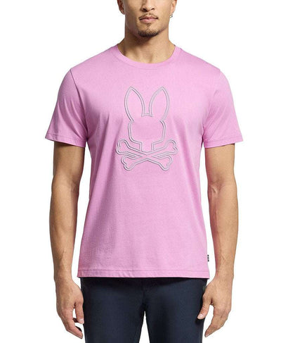 PSYCHO BUNNY MEN PINK DURANGO GRAPHIC TEE SHORT SLEEVE B6U310E200