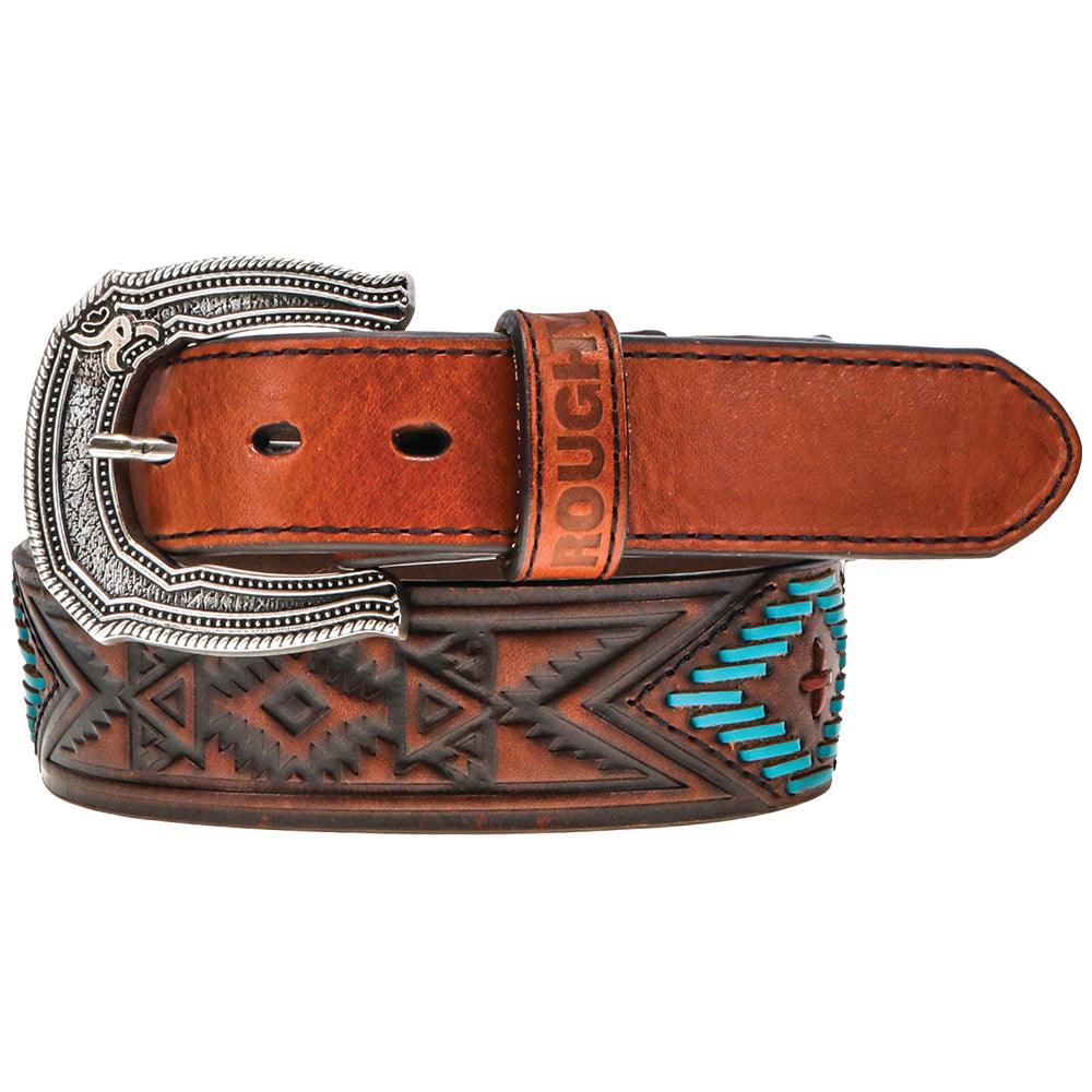 ROUGHY MENS BLUE AZTEC DESIGN BELT- RMBLT015