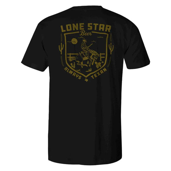 CAMISETA DE HOMBRE CUELLO REDONDO NEGRO HOOEY LONESTAR - HT1617BK