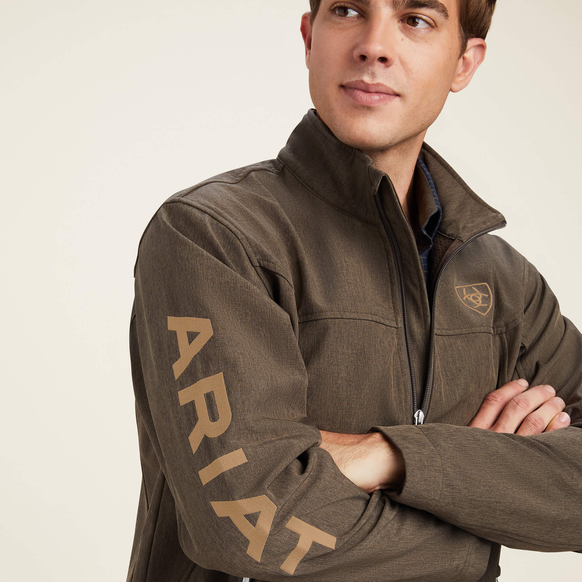 ARIAT JACKET NEW TEAM SOFTSHELL BANYAN BARK HEATHER 10041276