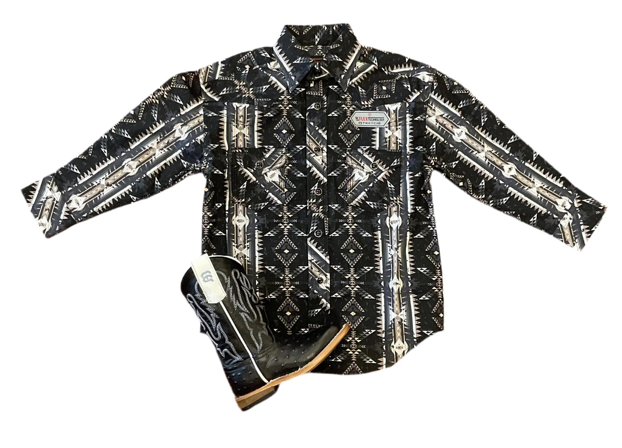 ROCK&ROLL SHIRT LONG SLEEVE CHILD BLACK  RRBS2SRZ7H