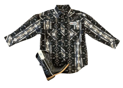 CAMISA ROCK&ROLL MANGA LARGA NIÑO NEGRA RRBS2SRZ7H