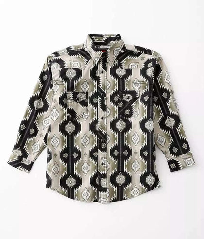 ROCK&ROLL BOYS B AZTEC LS SNAP OLIVE RRBS2SRZ7P