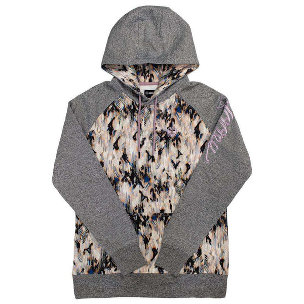 Sudadera con capucha "Maya" de Hooey para mujer Hooey para mujer, color tostado/negro, estilo azteca HH1198TNGY