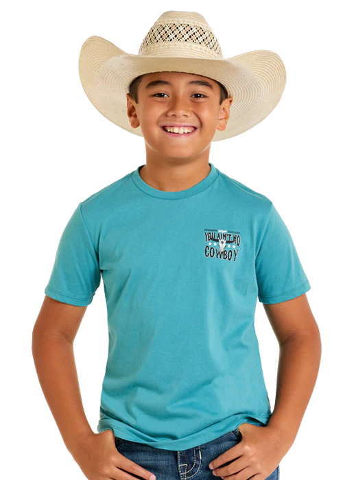 ROCK&ROLL KIDS TEAL/ DALE SKULL GRAPHIC- BB21T06792