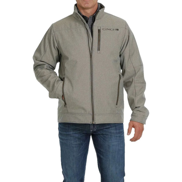 CHAMARRA CINCH PARA CABALLERO MODELO BONDED CONCEALED CARRY TEXTURA GRIS STONE MWJ1539002