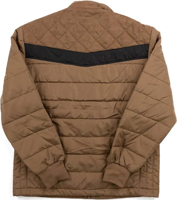 HOOEY MENS BAFF SHITAKE BROWN PUFFER FULL ZIP JACKET HJ147BR