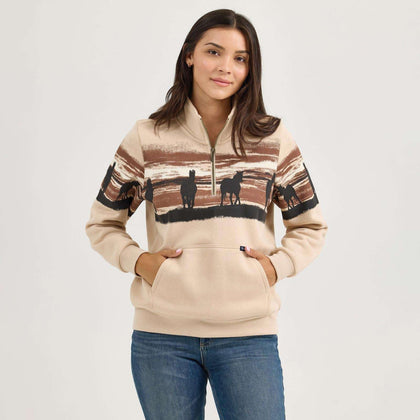 Sudadera tipo suéter Wrangler Retro® Western Vintage para mujer - Crema 112367394