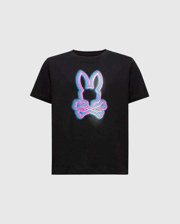 PSYCHO BUNNY KIDS ANDROS GRAPHIC TEE BLACK B0U525F200