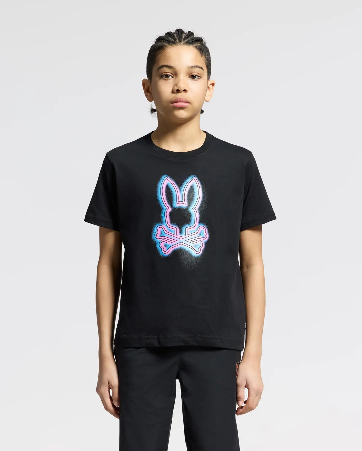 PSYCHO BUNNY KIDS ANDROS GRAPHIC TEE BLACK B0U525F200