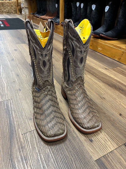 BOTA MASCULINA TEJIDA ROCKEM MARRÓN