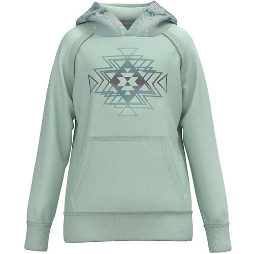 HOOEY GIRLS TEAL CHAPARRAL HOODIE -HH1225TL