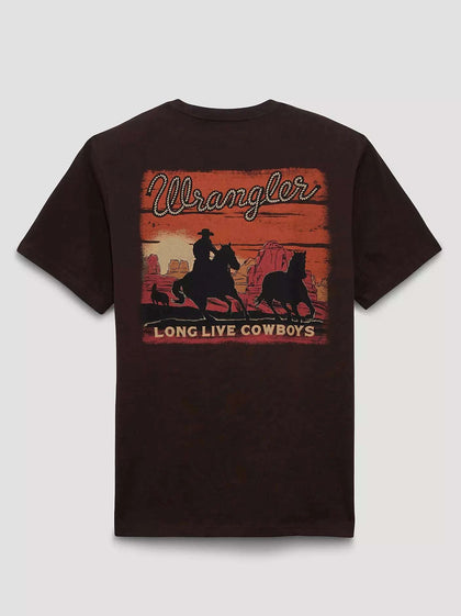 MENS WRANGLER COWBOY AT SUNSET  T-SHIRT 112375842