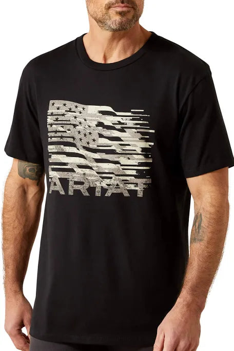 ARIAT BLACK FREEDOM FLAG SS SHIRT-10065892