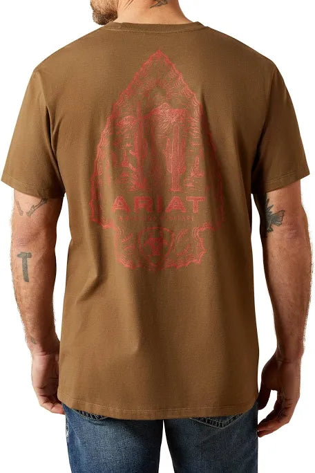 ARIAT MEN TEAK STONE ARROWHEAD SS SHIRT -10065890