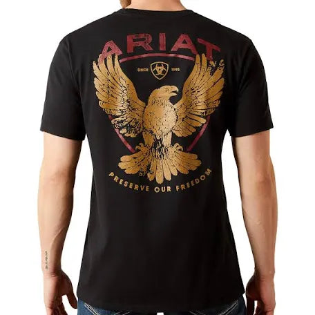 ARIAT MEN BLACK RUSTIC EAGLE SS TSHIRT-10065898