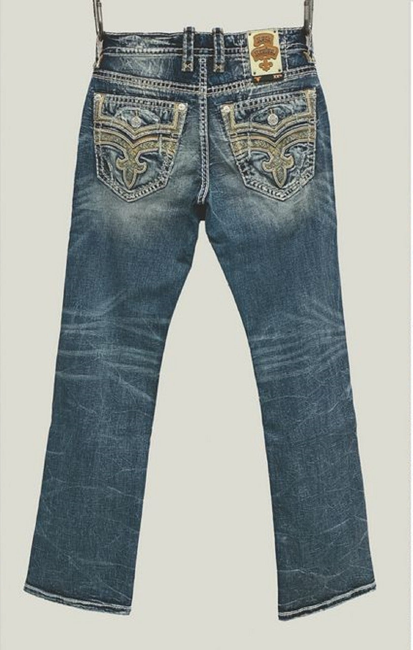 ROCK REVIVAL JUSTICE  BOOT MEN JEANS RP5646B205R