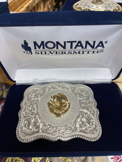 MONTANA SILVERSMITH NATIONAL ANTHEM MEXICO BELT BUCKLE