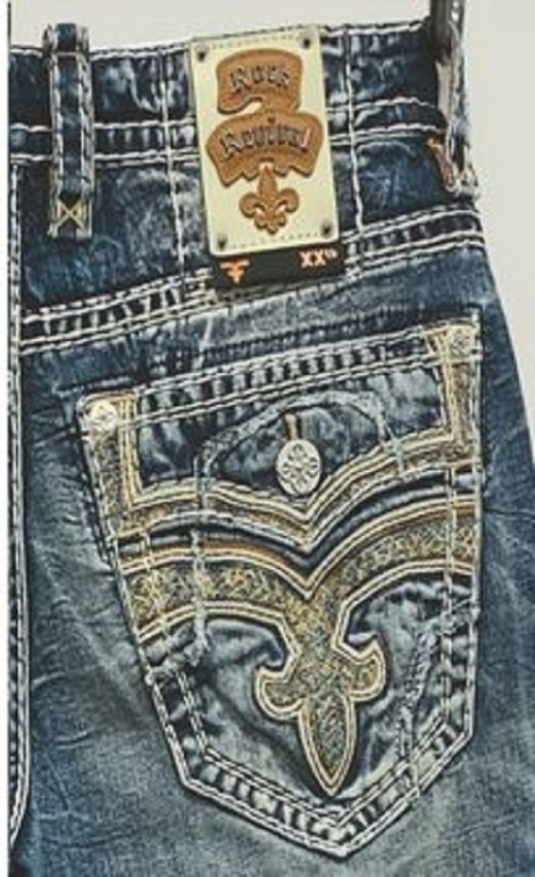 ROCK REVIVAL JUSTICE  BOOT MEN JEANS RP5646B205R