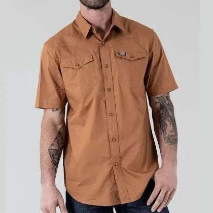 CAMISETA RIO MANGA CORTA MARRÓN KIMES RANCH