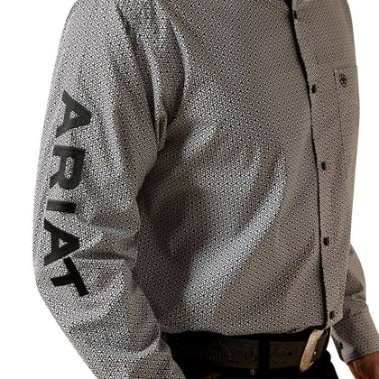 MENS WHITE/BLACK TEAM PABLO LS SHIRT -10065815