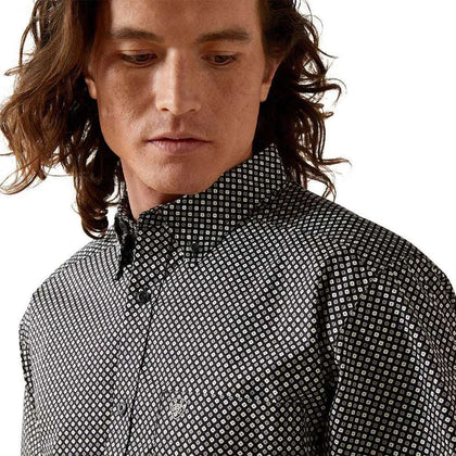 ARIAT MENS BLACK TROY FTD LS SHIRT -10065848