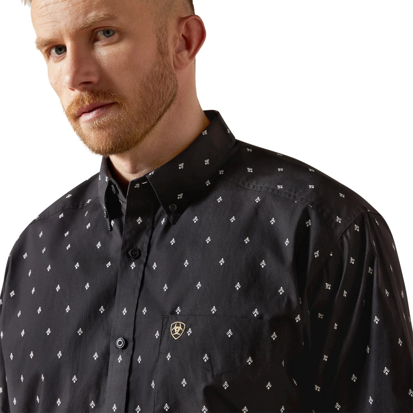 ARIAT MENS BLACK TAYLOR LS SHIRT -10065856