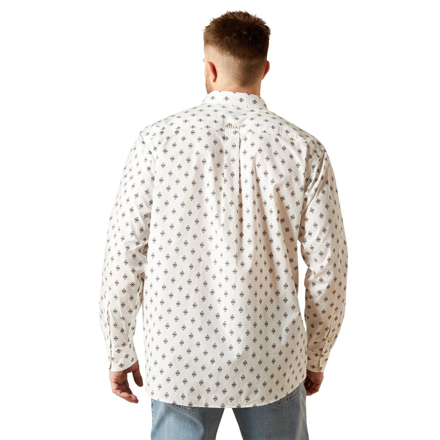 ARIAT MEN WHITE THELL LS SHIRT -10065769