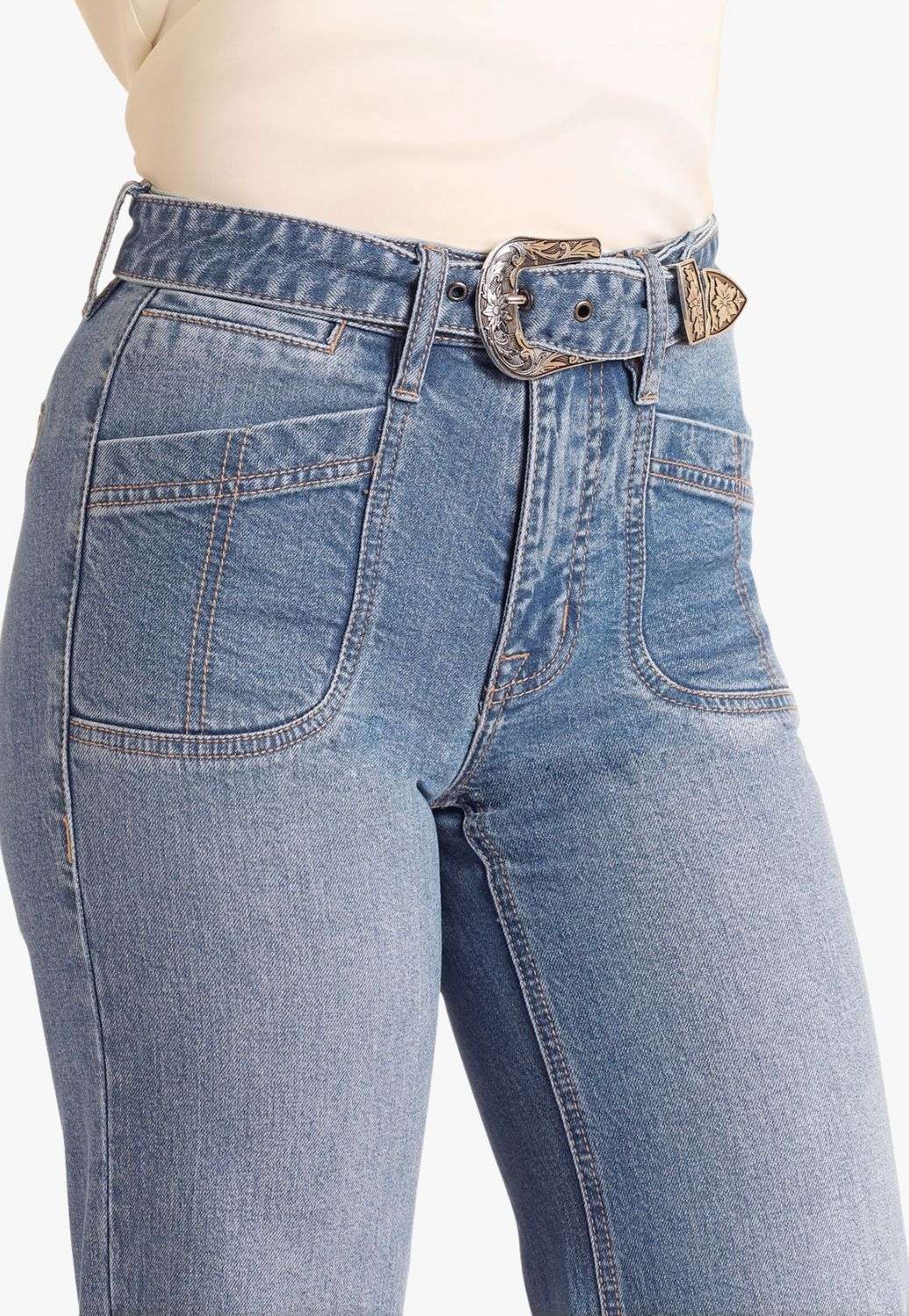 ROCK&ROLL WOMEN MEDIUM VINTAGE BELTED RELAXED WIDE LEG -BW6HD08495 Laherradurawwnc.com