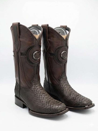CUADRA CC287 BOTA PYTHON BACK FANGO CAFÉ PUNTA CUADRADA