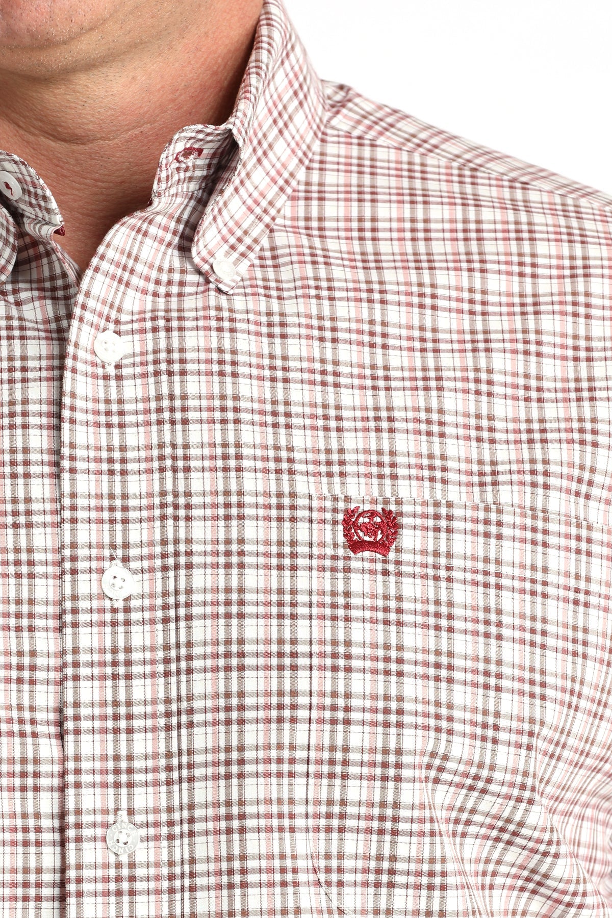 CINCH MENS SHIRT SLEEVE MTW1106015 WHT